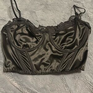 Black small cropped corset